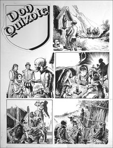 Don Quixote - Caged (TWO pages) art by Bill Baker