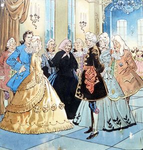 The Donkey Skin: Chatting At The Ball art by Jesus Blasco