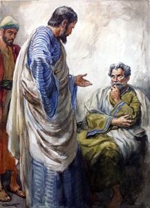 Paul and Peter at Antioch art by Henry Coller