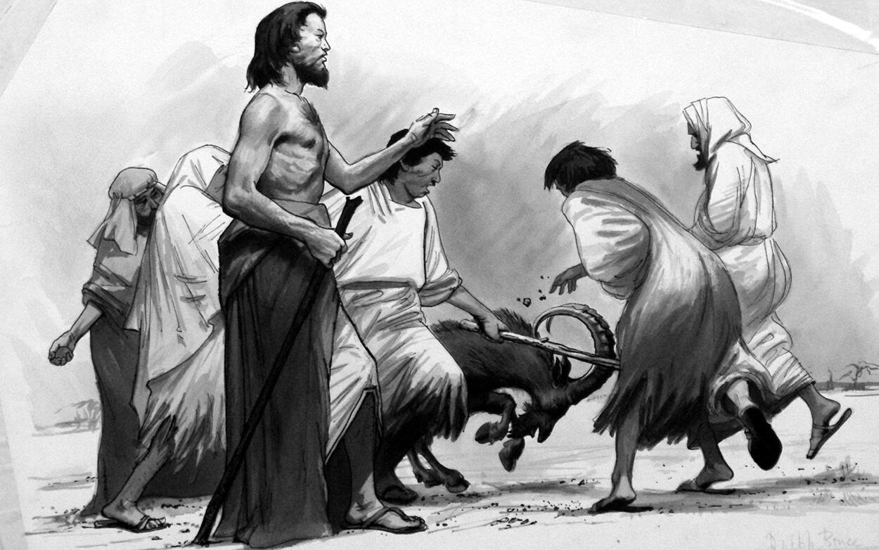 Origin of the word Scapegoat art by Ralph Bruce (Signed)