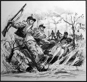 Into Action art by Ralph Bruce