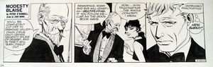 Modesty Blaise daily strip 4747a art by John M Burns