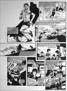 Bryan Robson Soccer Superstar Part 1 (TWO pages) art by John M Burns