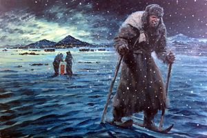 Across the Frozen Wastes art by Graham Coton