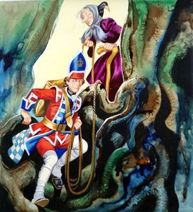 Three Soldiers: Lowering art by Ron Embleton