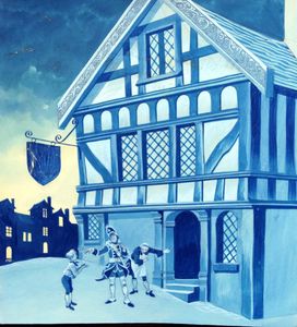 Three Soldiers: Blue Pub art by Ron Embleton