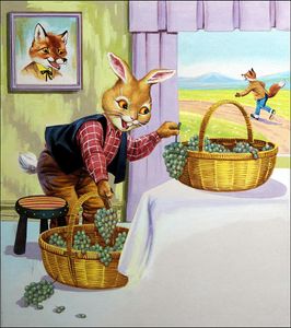 Harvesting Brer Fox's Grapes art by Henry Fox