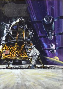 Firsts in Space Exploration art by Wilf Hardy