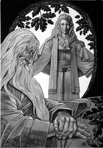 Merlin and the Lady of the Lake art by Richard Hook