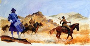 Ghost of Scots Drummers from the Boer War art by Andrew Howat