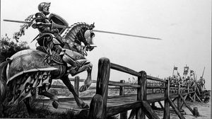 Brave Bayard Holds The Bridge art by Peter Jackson