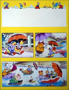 Dicky and Dolly - Rainy Day Sailing art by Harold McCready