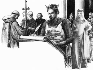 William The Conqueror And Queen Matilda art by John Millar Watt