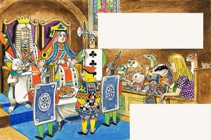 The Trial Starts- Alice in Wonderland 63 art by Philip Mendoza