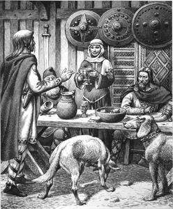 An Anglo-Saxon Feast art by Patrick Nicolle