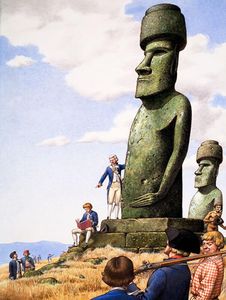The Mystery of Easter Island art by Patrick Nicolle