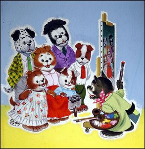 Jolly Dogs Family Portrait art by William Francis Phillipps