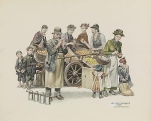 The Costermonger's Stall art by Ron Embleton