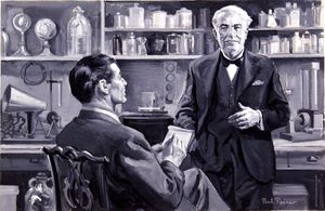 Thomas Edison art by Paul Rainer