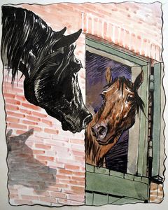 Black Beauty - Best Friends art by Carlos Roume