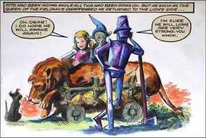 Wizard of Oz - Sleeping Lion art by Giorgio Trevisan