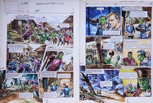 Hostages from 'Civil War in Daveli' (TWO pages) art by Gerry Wood