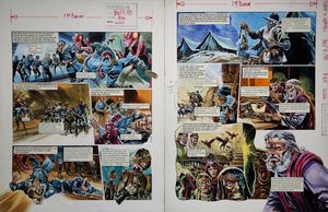Desperate Skorpiad Horror from 'The Return of The Skorpiads' (TWO pages) art by Gerry Wood