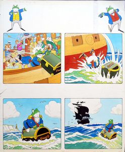 Wind In The Willows - All At Sea art by Peter Woolcock
