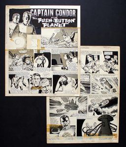 Captain Condor & The Push-Button Planet 301162 (TWO pages) art by Brian Lewis