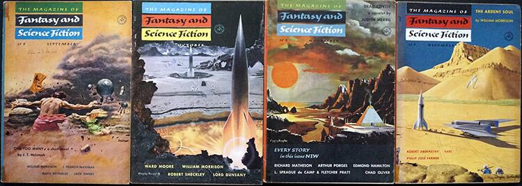 The Magazine of Fantasy and Science Fiction: 1954 - Volume 7, #3 - #6 (4 issues)