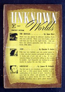 Unknown Worlds (UK Edition): May 1944 by Jane Rice, Chester S. Geier, James H. Schmitz