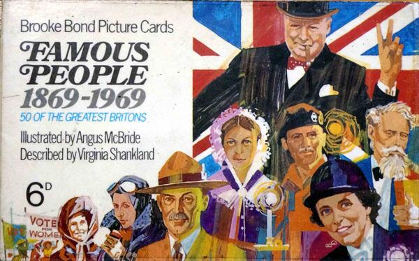 Album cover, Complete Set of 50 Famous People 1869 - 1969 Cigarette cards in album (1969)