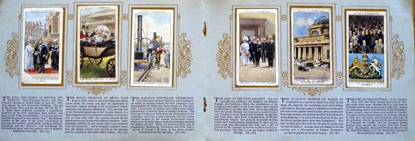 Complete Set of 50 The Reign of King George V 1910 - 1935 Cigarette cards in album (1935) by Various