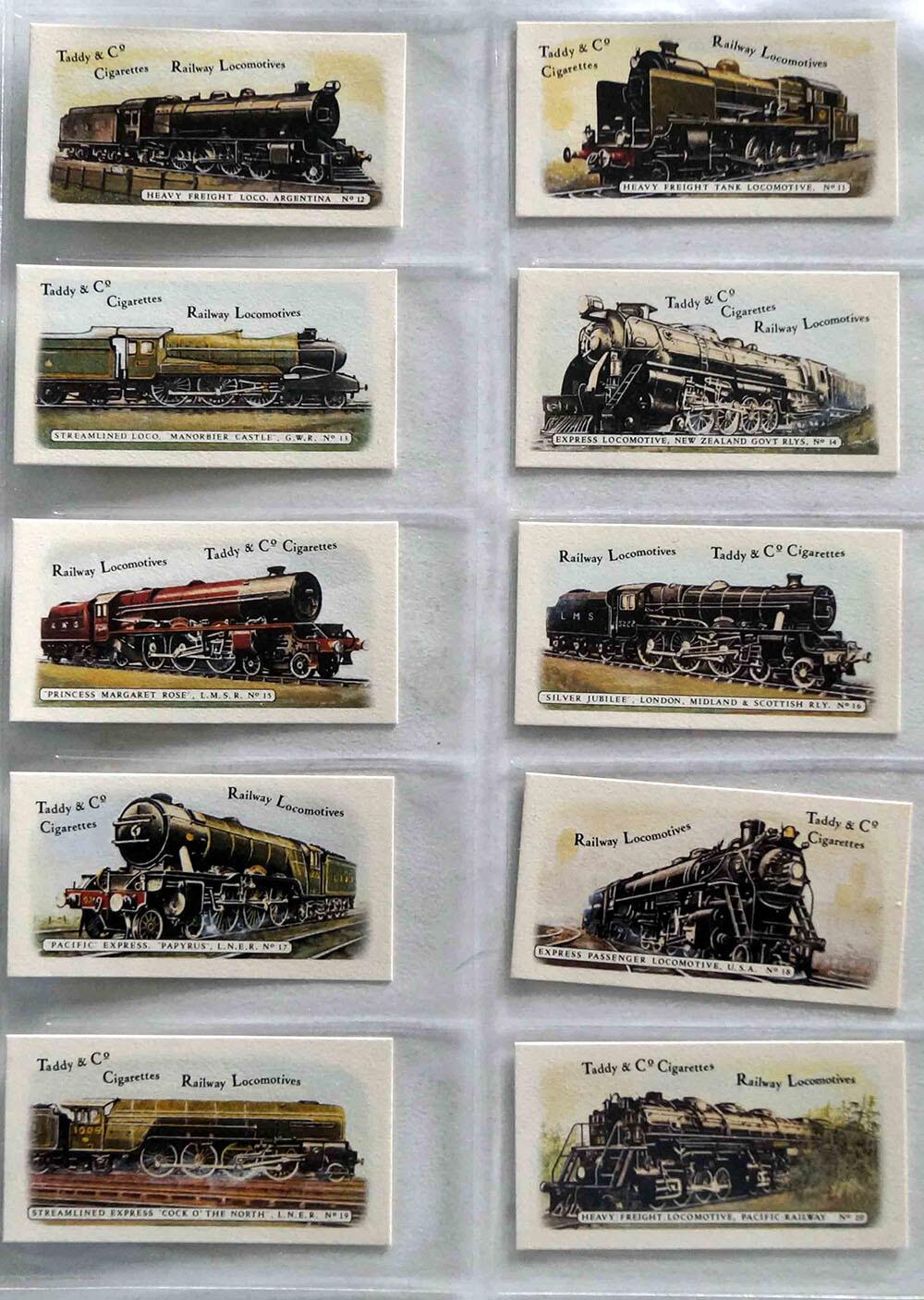 Full Set of 25 Cigarette Cards: Railway Locomotives (1980) by Various