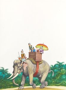 Sinbad the Sailor - Elephant Ride art by Ron Embleton
