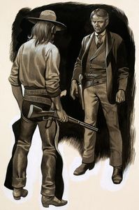 Gunfight at Holbrook art by Ron Embleton
