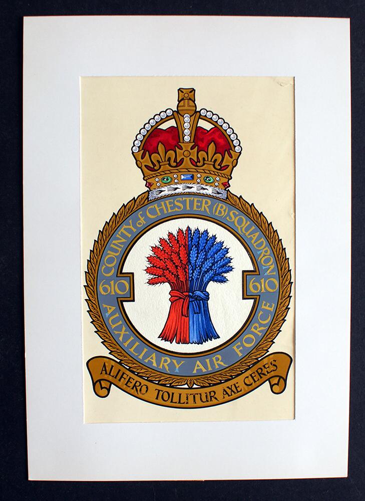 R.A.F. Badge: County of Chester (B) Squadron 610 art by 20th Century unidentified artist
