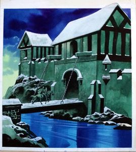 The Secret Of The Trolls - Over The Draw Bridge art by Ron Embleton