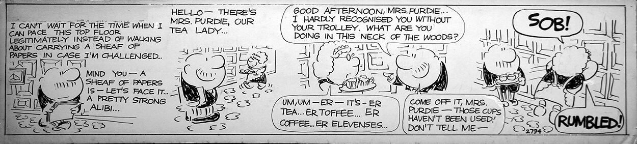 Bristow Daily Strip: Rumbled art by Frank Dickens