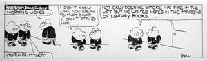 Bristow daily strip: Good Morning art by Frank Dickens