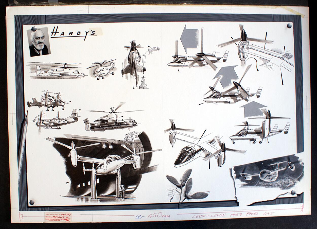 Hardy's Drawing Board: 'Methods Of Flight' art by Wilf Hardy