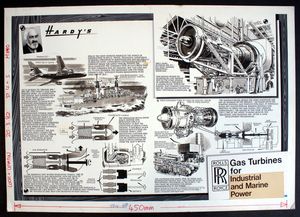Hardy's Drawing Board: 'Gas Turbines' art by Wilf Hardy