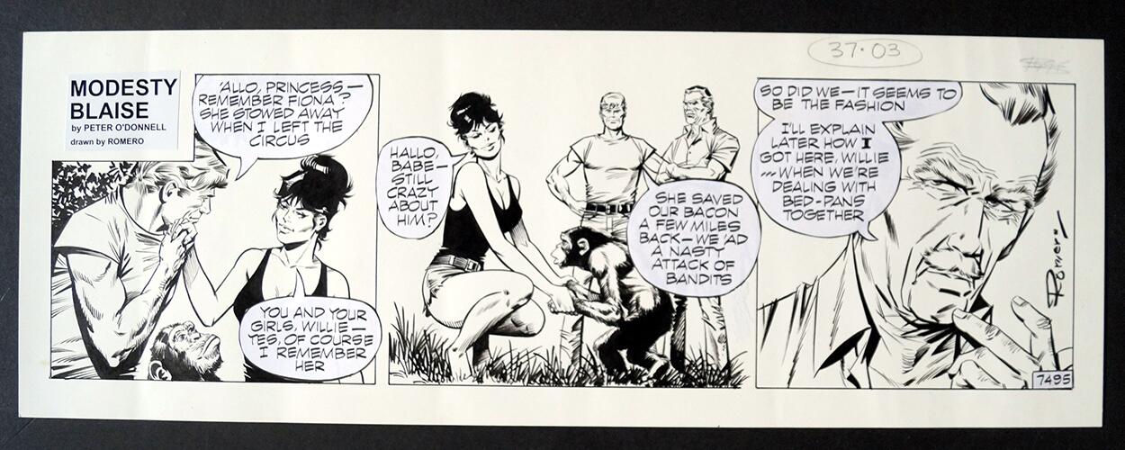Modesty Blaise Daily Strip #7495 art by Enric Badia Romero