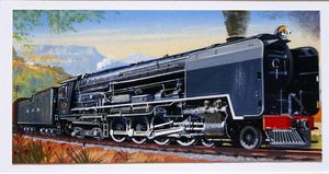 South African Class 25 4-8-4 Locomotive art by Richard Ward