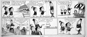 Lettice Leefe: The Price of a Cuppa art by John Ryan