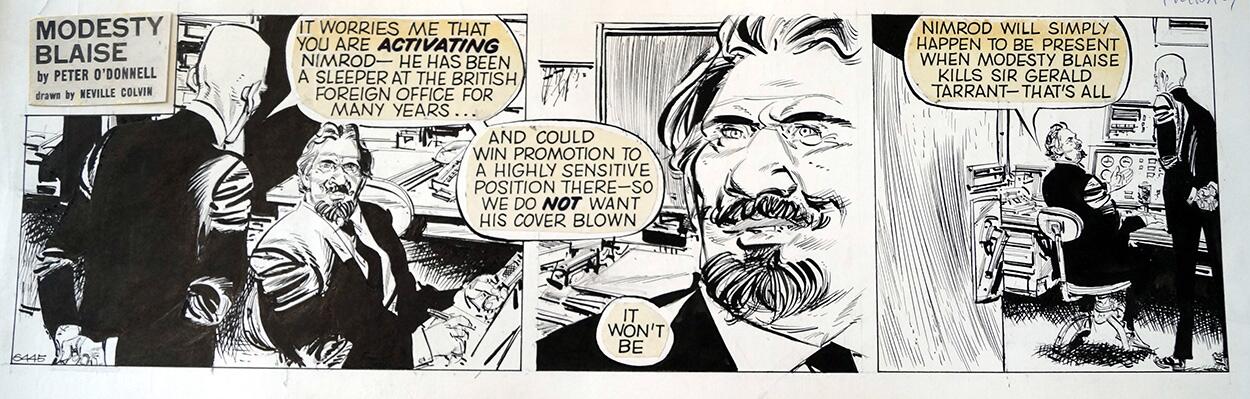 Modesty Blaise daily strip 6445 art by Neville Colvin