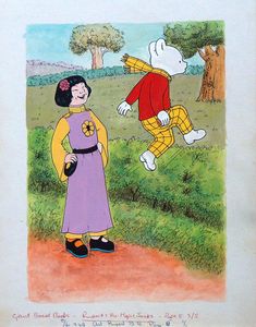 Rupert and His Magic Socks page 8 art by 20th Century unidentified artist