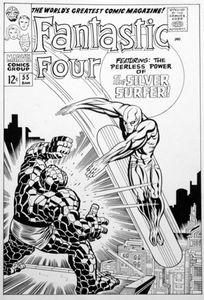 Fantastic Four Issue 55 cover re-creation art by Bambos (Georgiou)