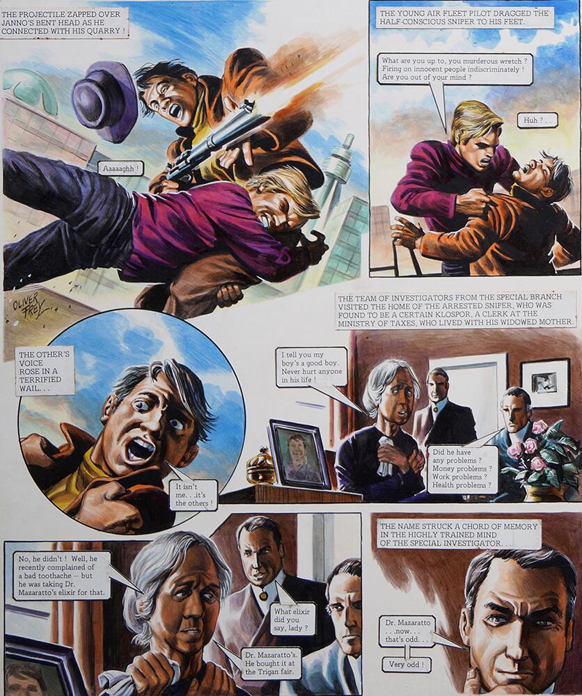 Left Hand Page art by Oliver Frey
