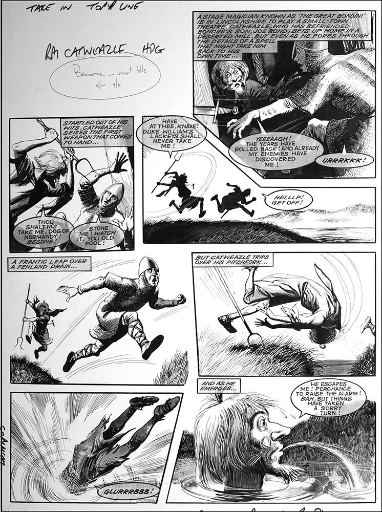 Catweazle - In The Drink (TWO pages) art by Gerry Embleton